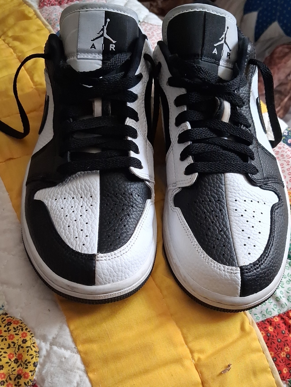 Nike Air Jordan 1 Low — Split Black & White Men’s Sneakers